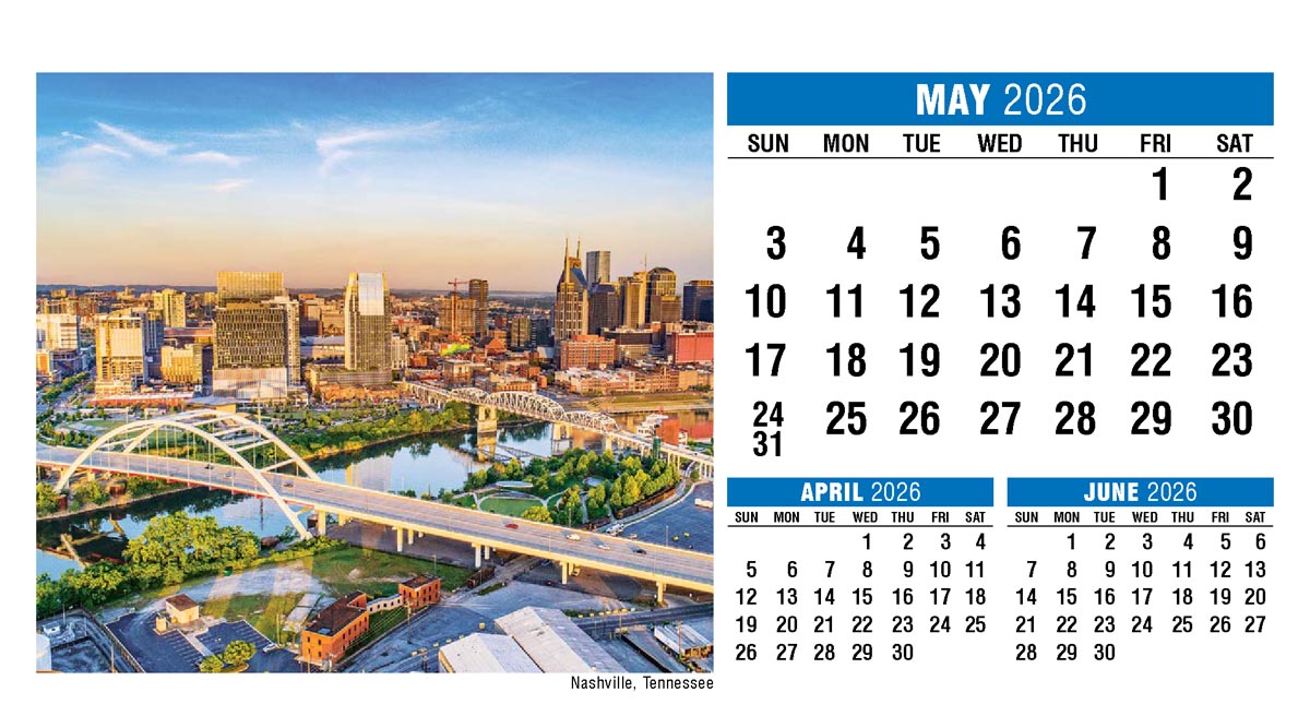 Galleria Scenes of America Promotional Desk Calendar (Eng) - 2026